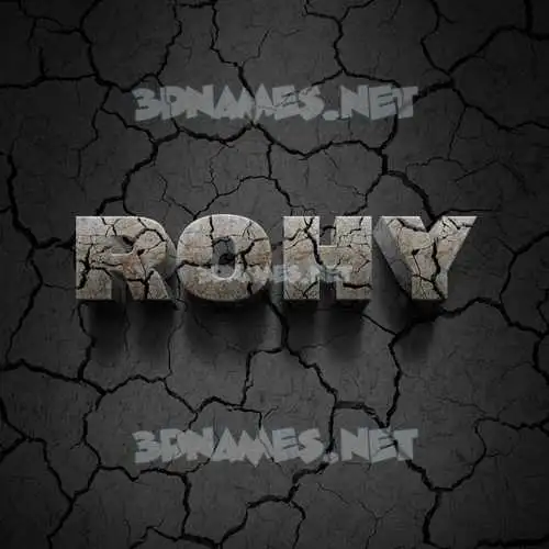 rohy in Cracked Stone style - 3D name wallpaper rohy in Cracked Stone style - 3D name wallpaper