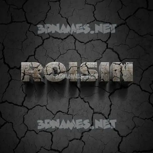 roisin in Cracked Stone style - 3D name wallpaper