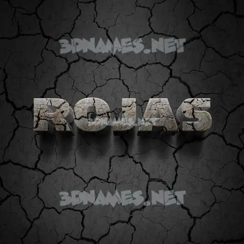 rojas in Cracked Stone style - 3D name wallpaper rojas in Cracked Stone style - 3D name wallpaper