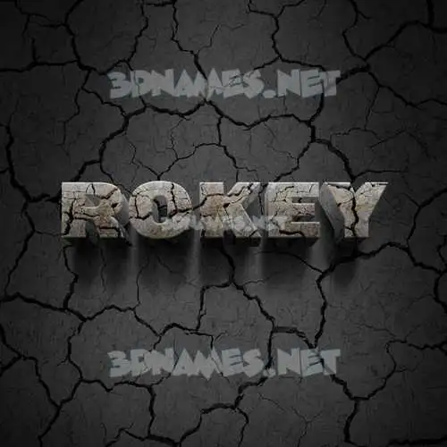 rokey in Cracked Stone style - 3D name wallpaper rokey in Cracked Stone style - 3D name wallpaper