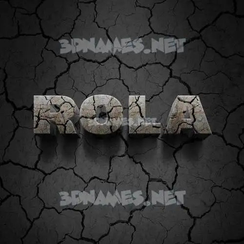rola in Cracked Stone style - 3D name wallpaper rola in Cracked Stone style - 3D name wallpaper