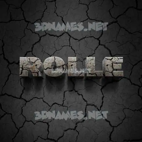 rolle in Cracked Stone style - 3D name wallpaper