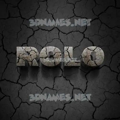 rolo in Cracked Stone style - 3D name wallpaper rolo in Cracked Stone style - 3D name wallpaper