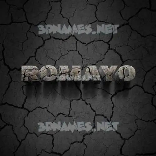 romayo in Cracked Stone style - 3D name wallpaper romayo in Cracked Stone style - 3D name wallpaper