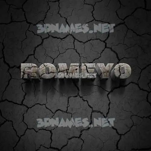 romeyo in Cracked Stone style - 3D name wallpaper romeyo in Cracked Stone style - 3D name wallpaper