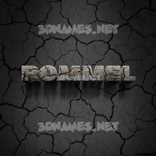 rommel in Cracked Stone style - 3D name wallpaper rommel in Cracked Stone style - 3D name wallpaper