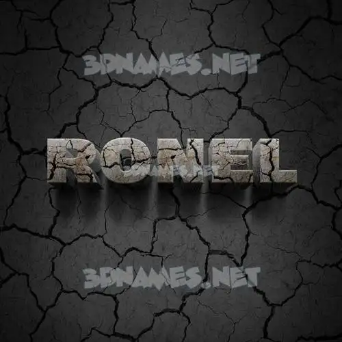 ronel in Cracked Stone style - 3D name wallpaper ronel in Cracked Stone style - 3D name wallpaper