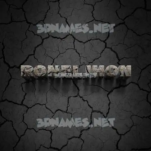 roneljhon in Cracked Stone style - 3D name wallpaper