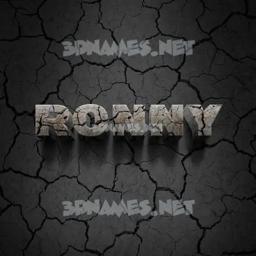 ronny in Cracked Stone style - 3D name wallpaper ronny in Cracked Stone style - 3D name wallpaper