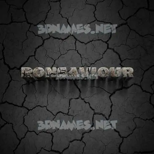 ronsaviour in Cracked Stone style - 3D name wallpaper ronsaviour in Cracked Stone style - 3D name wallpaper