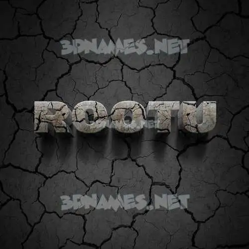 rootu in Cracked Stone style - 3D name wallpaper rootu in Cracked Stone style - 3D name wallpaper
