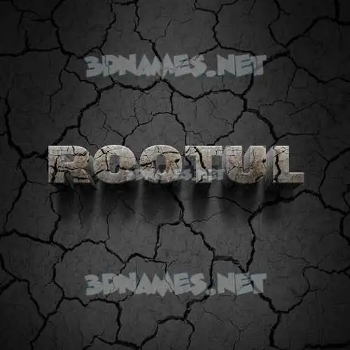 rootul in Cracked Stone style - 3D name wallpaper rootul in Cracked Stone style - 3D name wallpaper