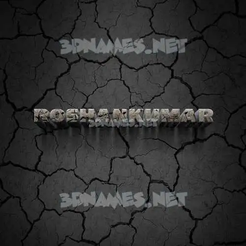roshankumar in Cracked Stone style - 3D name wallpaper
