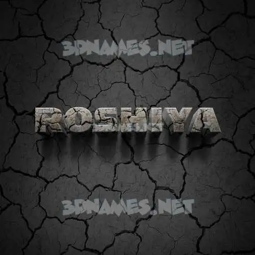 roshiya in Cracked Stone style - 3D name wallpaper roshiya in Cracked Stone style - 3D name wallpaper