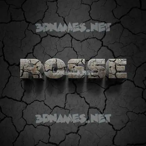 rosse in Cracked Stone style - 3D name wallpaper
