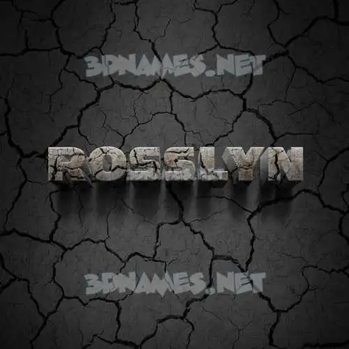 rosslyn in Cracked Stone style - 3D name wallpaper rosslyn in Cracked Stone style - 3D name wallpaper