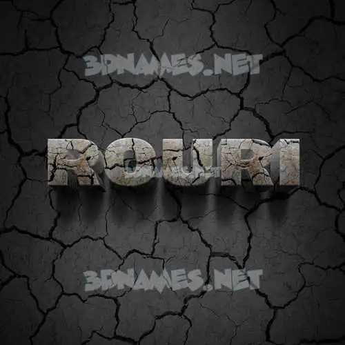 rouri in Cracked Stone style - 3D name wallpaper rouri in Cracked Stone style - 3D name wallpaper