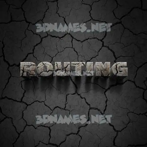 routing in Cracked Stone style - 3D name wallpaper