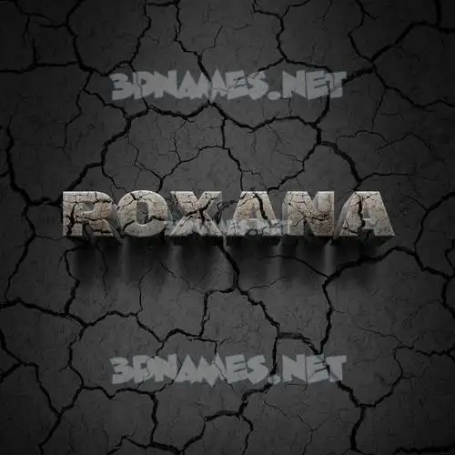 roxana in Cracked Stone style - 3D name wallpaper roxana in Cracked Stone style - 3D name wallpaper