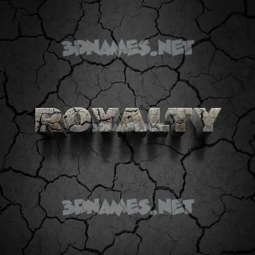 royalty in Cracked Stone style - 3D name wallpaper royalty in Cracked Stone style - 3D name wallpaper