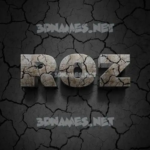roz in Cracked Stone style - 3D name wallpaper roz in Cracked Stone style - 3D name wallpaper