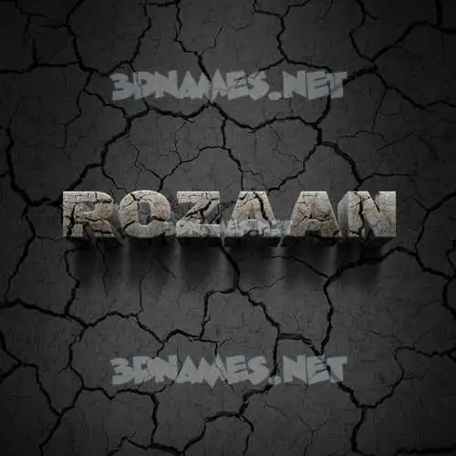 rozaan in Cracked Stone style - 3D name wallpaper rozaan in Cracked Stone style - 3D name wallpaper