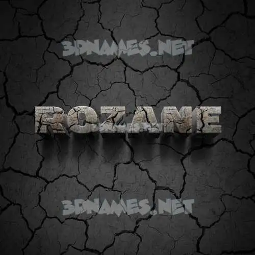 rozane in Cracked Stone style - 3D name wallpaper rozane in Cracked Stone style - 3D name wallpaper