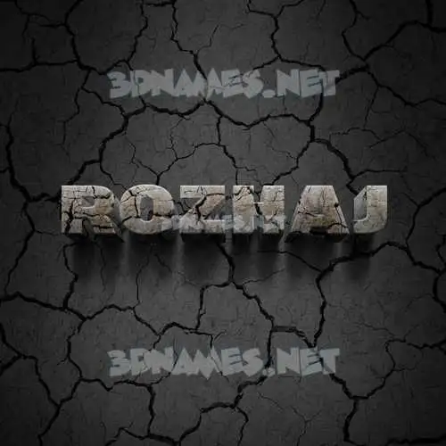 rozhaj in Cracked Stone style - 3D name wallpaper rozhaj in Cracked Stone style - 3D name wallpaper