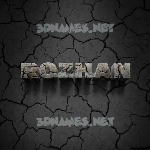 rozhan in Cracked Stone style - 3D name wallpaper rozhan in Cracked Stone style - 3D name wallpaper