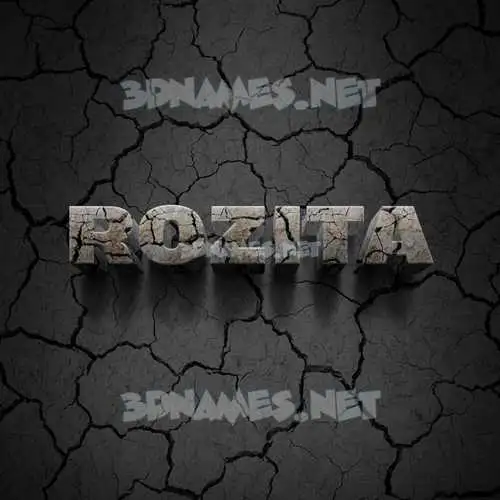 rozita in Cracked Stone style - 3D name wallpaper rozita in Cracked Stone style - 3D name wallpaper