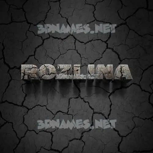 rozlina in Cracked Stone style - 3D name wallpaper rozlina in Cracked Stone style - 3D name wallpaper
