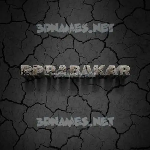 rprabakar in Cracked Stone style - 3D name wallpaper rprabakar in Cracked Stone style - 3D name wallpaper