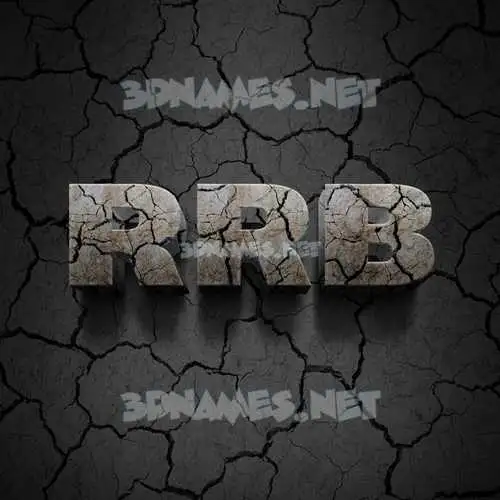 rrb in Cracked Stone style - 3D name wallpaper rrb in Cracked Stone style - 3D name wallpaper