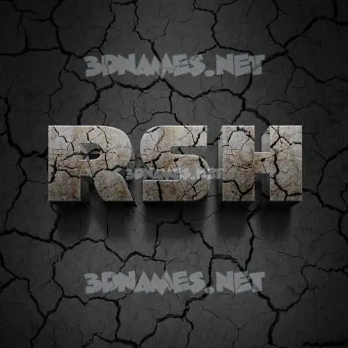 rsh in Cracked Stone style - 3D name wallpaper rsh in Cracked Stone style - 3D name wallpaper