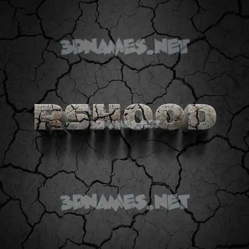 rshood in Cracked Stone style - 3D name wallpaper rshood in Cracked Stone style - 3D name wallpaper