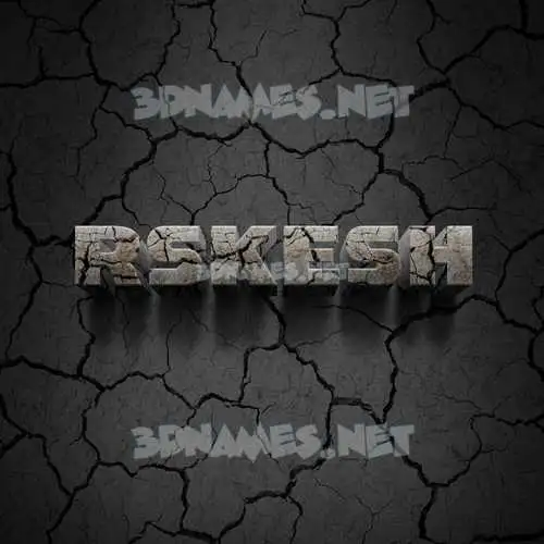 rskesh in Cracked Stone style - 3D name wallpaper rskesh in Cracked Stone style - 3D name wallpaper