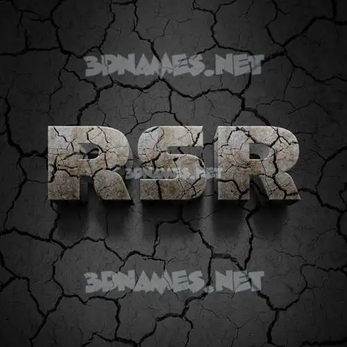 rsr in Cracked Stone style - 3D name wallpaper rsr in Cracked Stone style - 3D name wallpaper