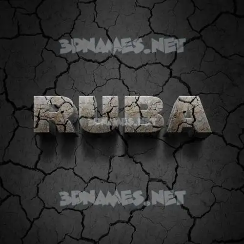 ruba in Cracked Stone style - 3D name wallpaper ruba in Cracked Stone style - 3D name wallpaper
