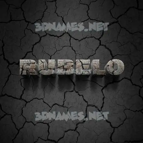 rubelo in Cracked Stone style - 3D name wallpaper rubelo in Cracked Stone style - 3D name wallpaper