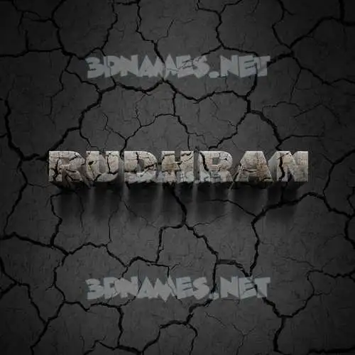 rudhran in Cracked Stone style - 3D name wallpaper rudhran in Cracked Stone style - 3D name wallpaper