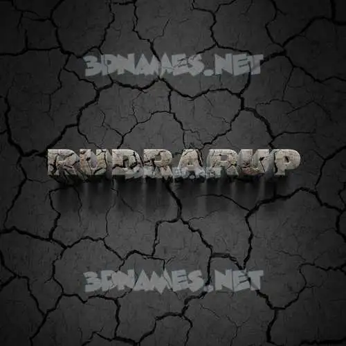 rudrarup in Cracked Stone style - 3D name wallpaper rudrarup in Cracked Stone style - 3D name wallpaper