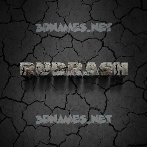 rudrash in Cracked Stone style - 3D name wallpaper rudrash in Cracked Stone style - 3D name wallpaper