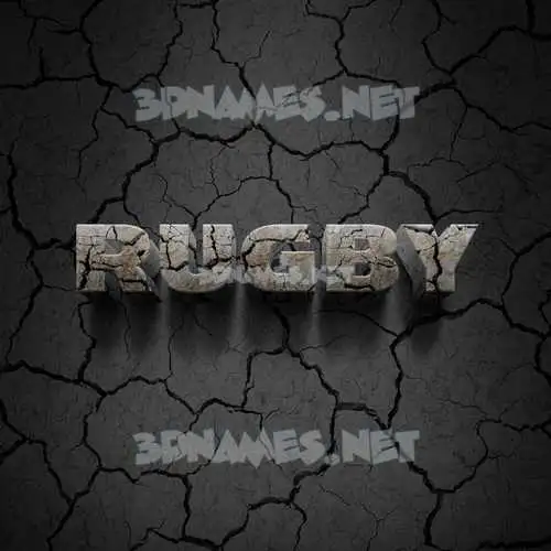 rugby in Cracked Stone style - 3D name wallpaper rugby in Cracked Stone style - 3D name wallpaper