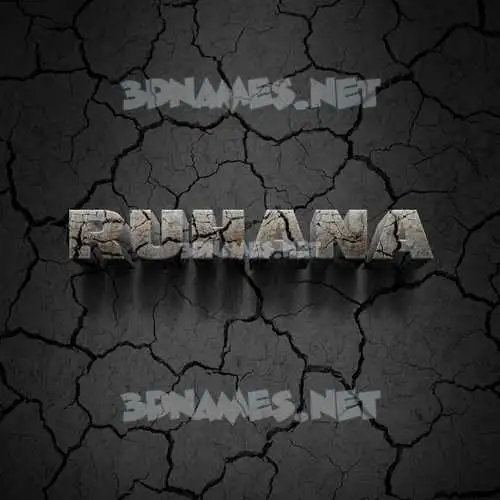 ruhana in Cracked Stone style - 3D name wallpaper ruhana in Cracked Stone style - 3D name wallpaper