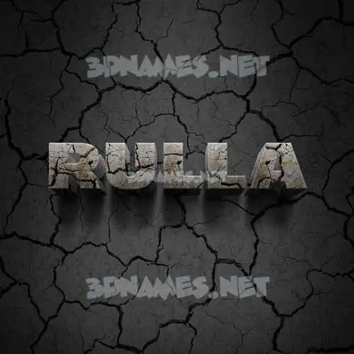 rulla in Cracked Stone style - 3D name wallpaper rulla in Cracked Stone style - 3D name wallpaper