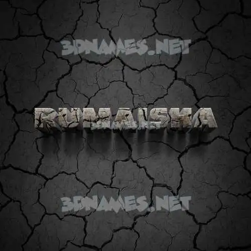 rumaisha in Cracked Stone style - 3D name wallpaper rumaisha in Cracked Stone style - 3D name wallpaper