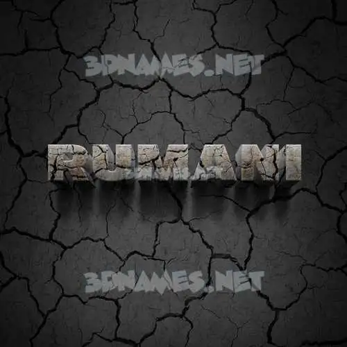 rumani in Cracked Stone style - 3D name wallpaper rumani in Cracked Stone style - 3D name wallpaper