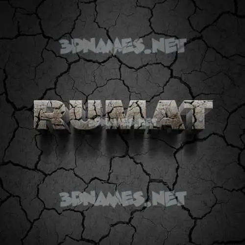 rumat in Cracked Stone style - 3D name wallpaper rumat in Cracked Stone style - 3D name wallpaper