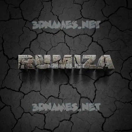 rumiza in Cracked Stone style - 3D name wallpaper
