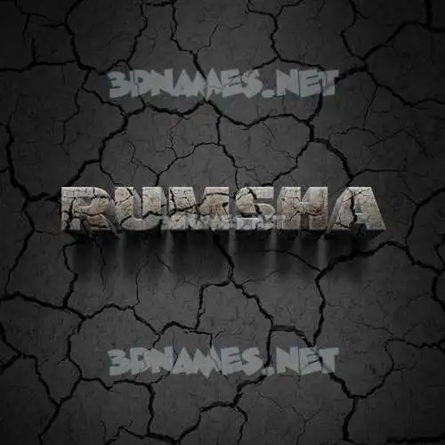 rumsha in Cracked Stone style - 3D name wallpaper rumsha in Cracked Stone style - 3D name wallpaper